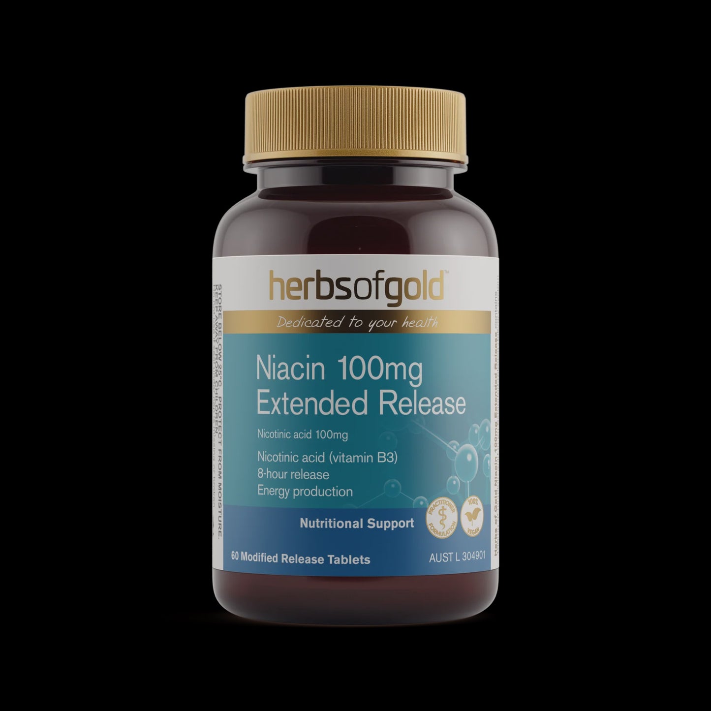 Herbs of Gold - Niacin 100mg Extended Release