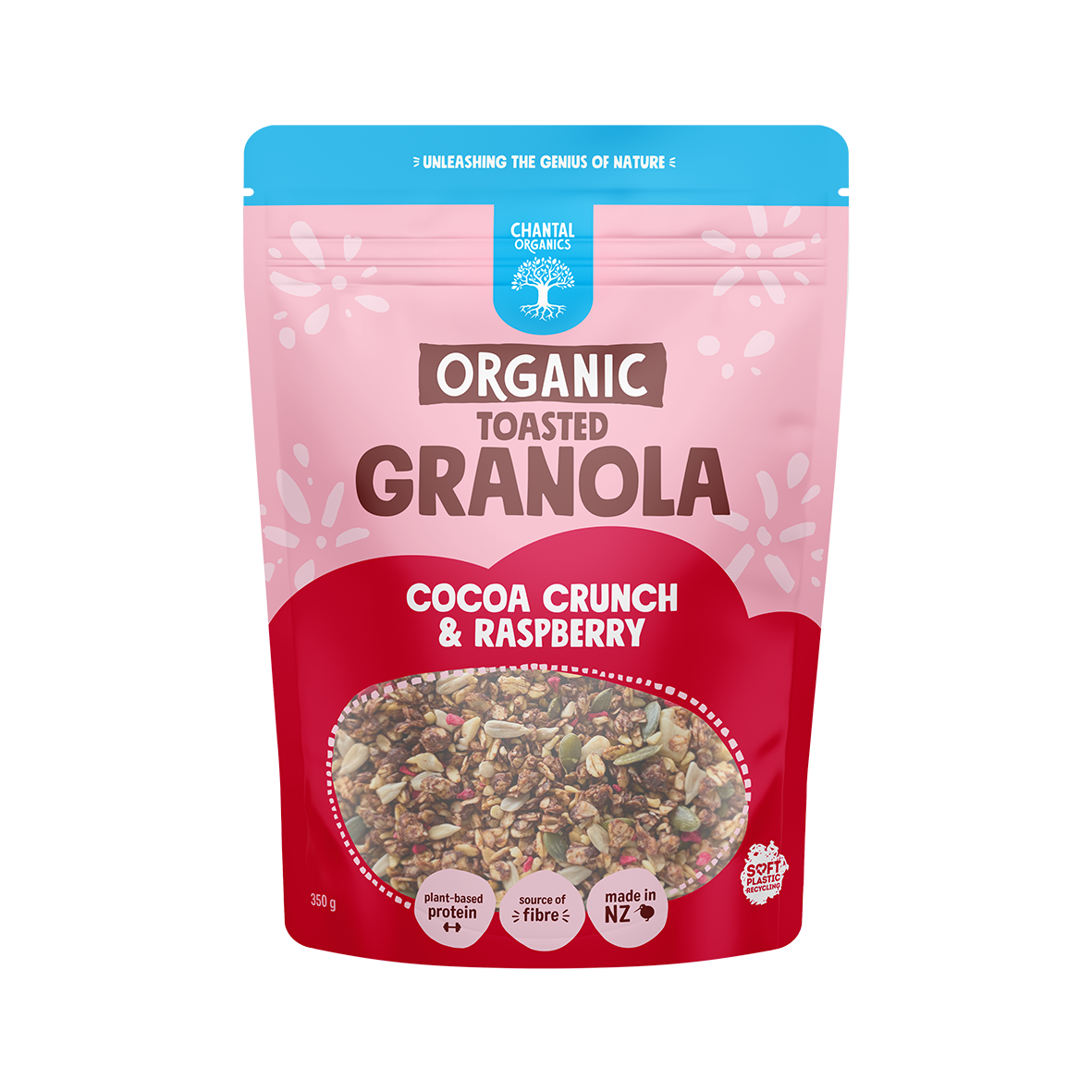 Chantal Organics- Toasted Granola Cocoa Crunch & Raspberry 350g