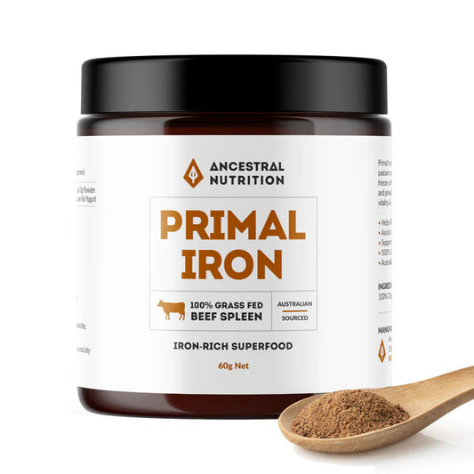 Ancestral Nutrition - Primal Iron Grass Fed Beef Spleen - Glenelg Health & Wholefoods