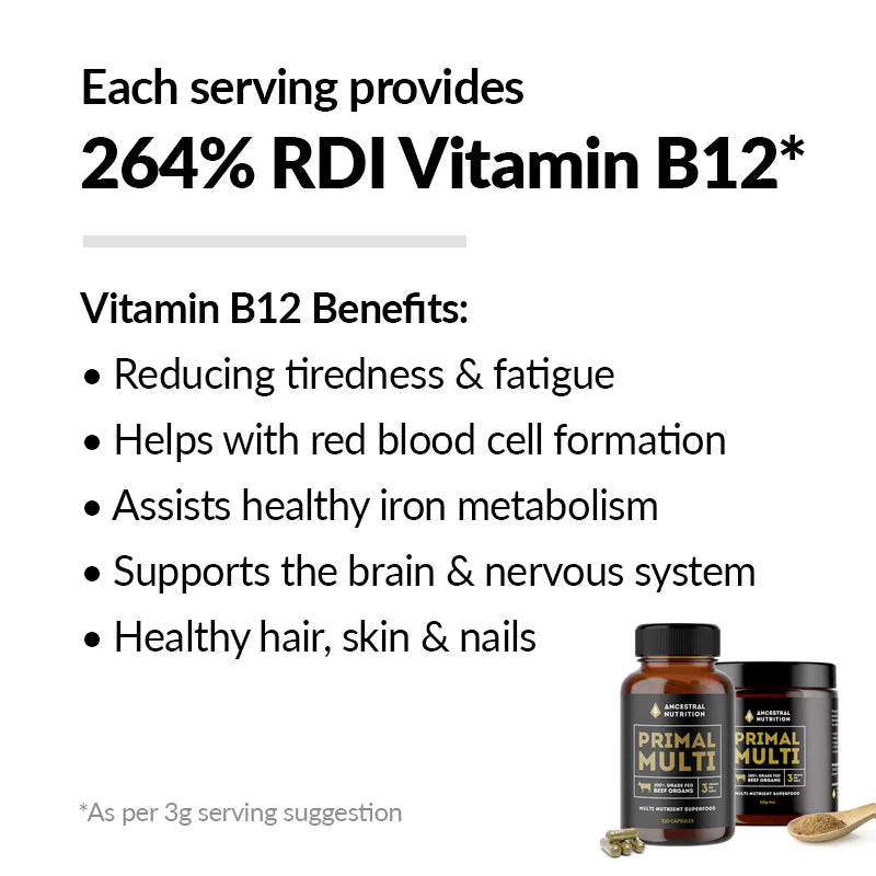 Ancestral Nutrition - Primal Multi Pure Beef Organs - Glenelg Health & Wholefoods