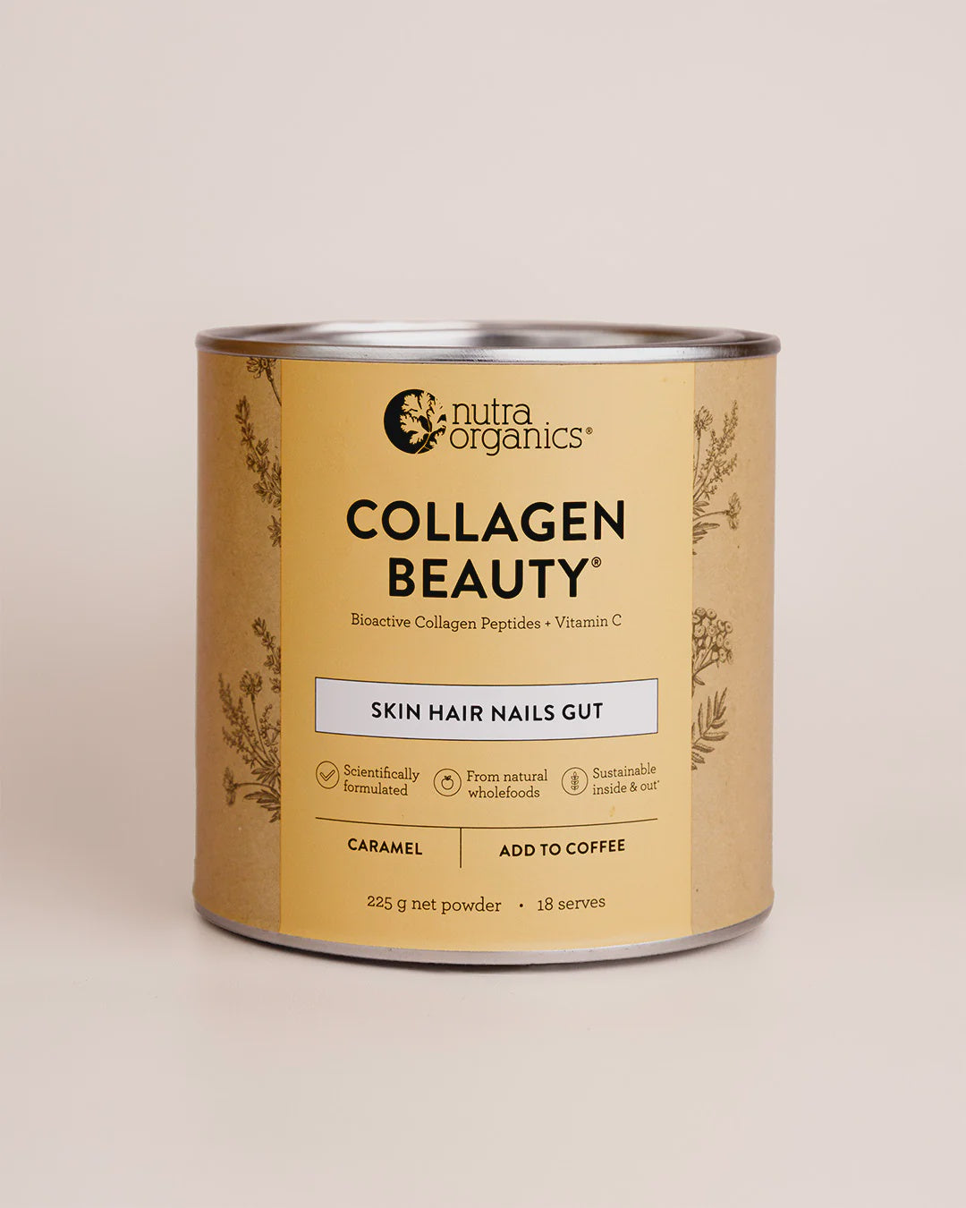 Nutra Organics - Collagen Beauty (For Coffee) Caramel 225g