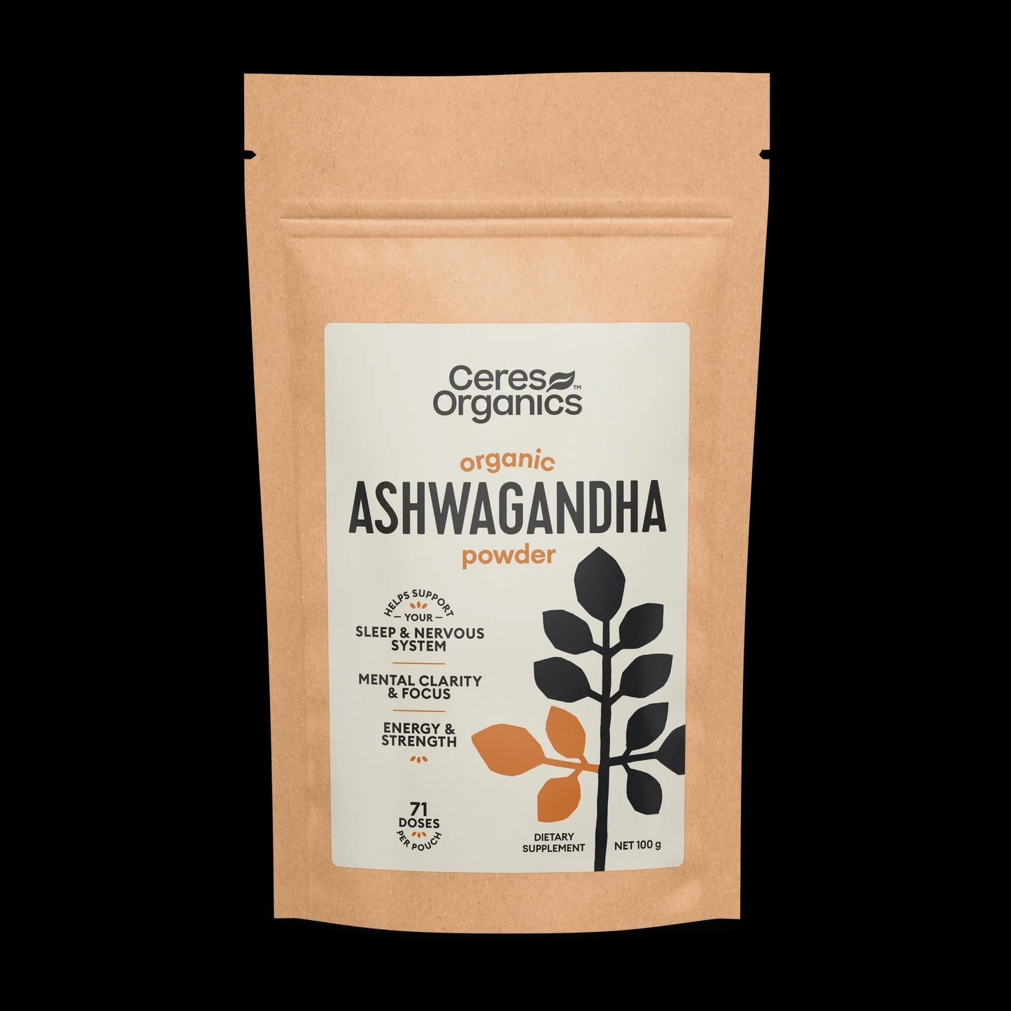 Ceres Organics - Organic Ashwagandha Powder 100g