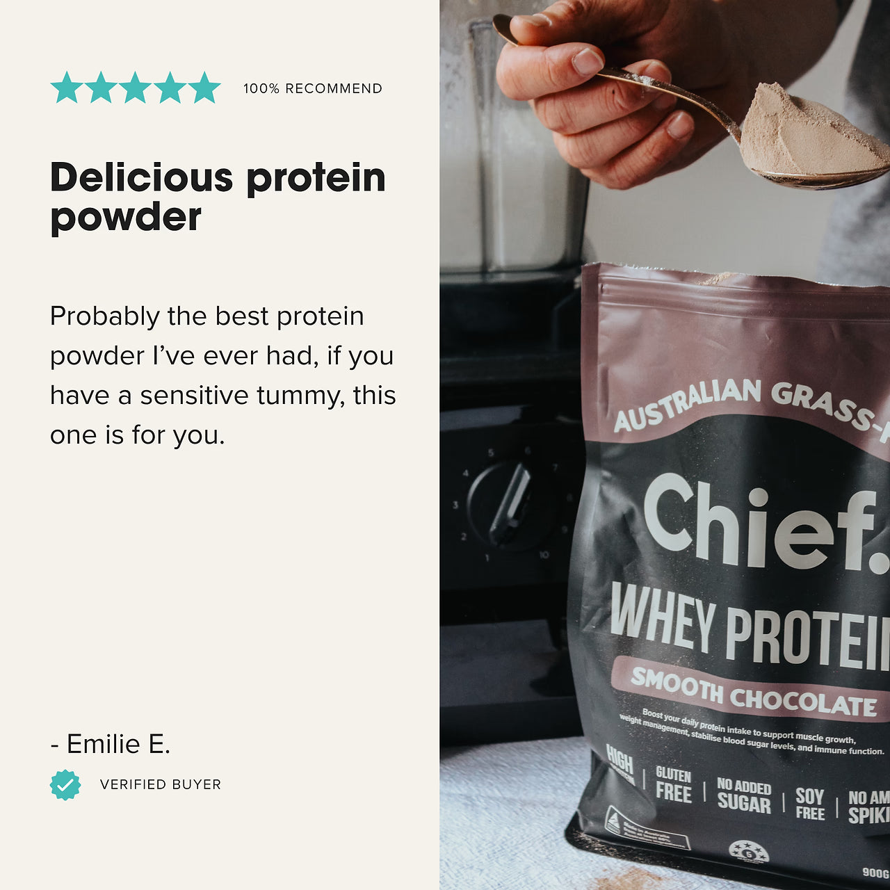 Chief - Whey Protein Concentrate Smooth Chocolate 900g