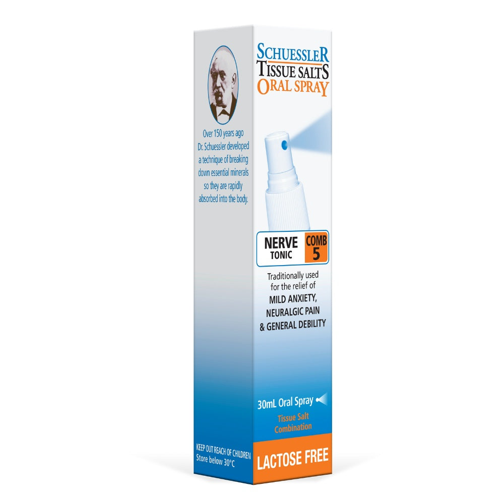 Schuessler Tissue Salts - Comb 5 Nerve Tonic Spray 30ml