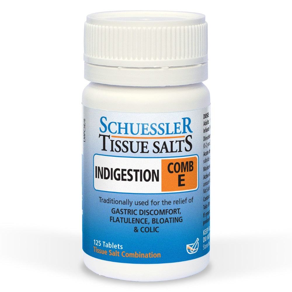 Schuessler Tissue salts - Comb E Indigestion 125 Tablets