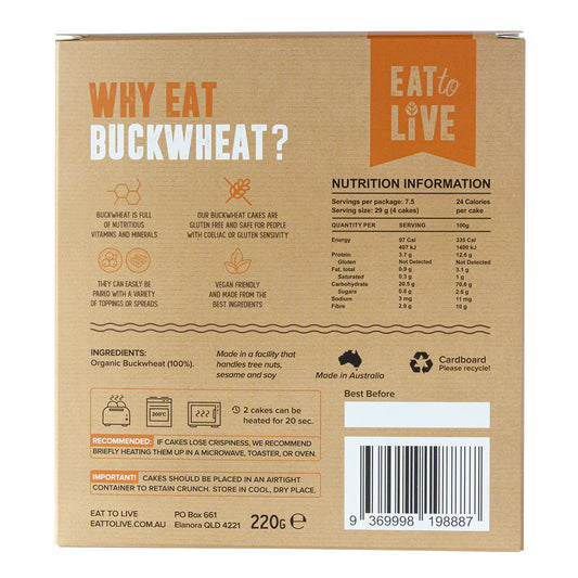 Eat To Live - Buckwheat Cakes No Added salt