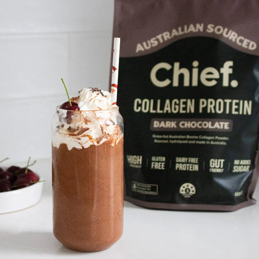 Chief - Collagen Protein Powder Dark Chocolate 450g - Glenelg Health & Wholefoods