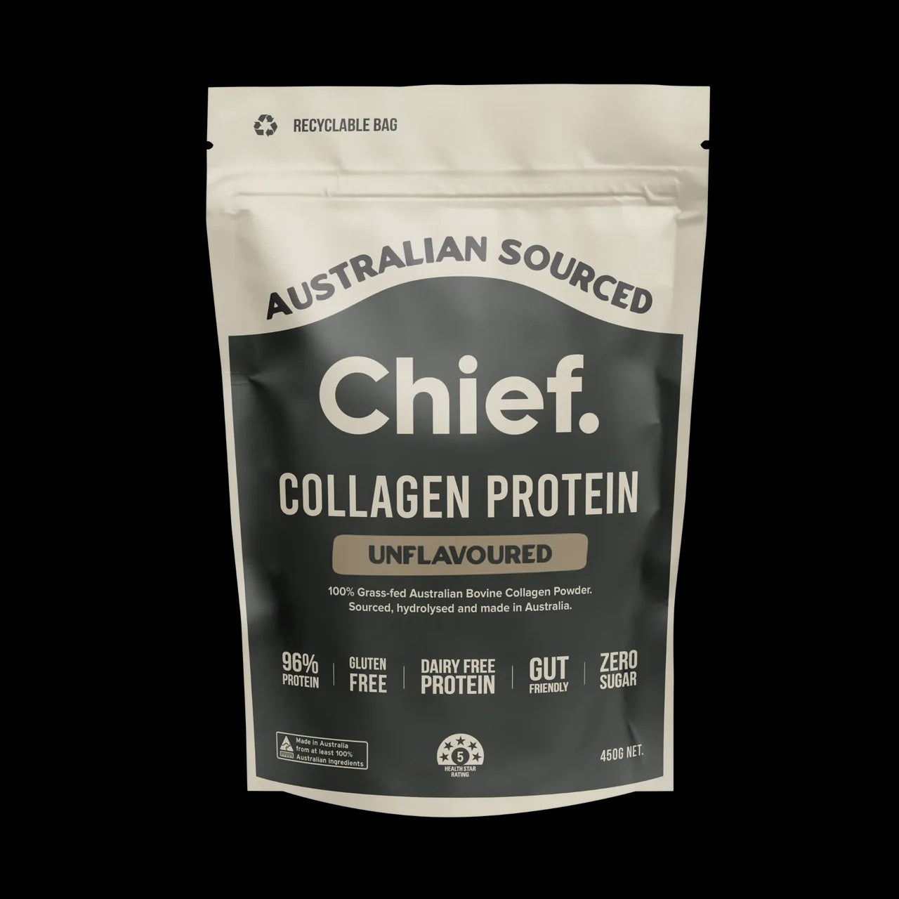 Chief - Collagen Protein Powder Unflavoured 450g - Glenelg Health & Wholefoods