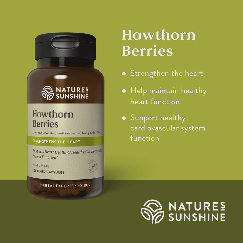 Nature's Sunshine - Hawthorn Berries 100 Capsules