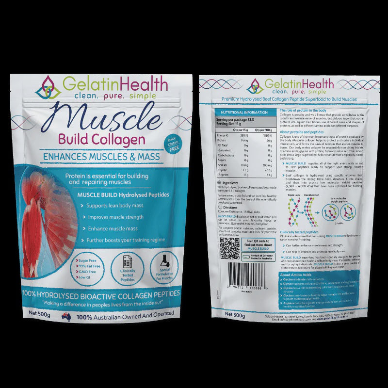 Gelatin Health - Muscle Build Collagen 250g