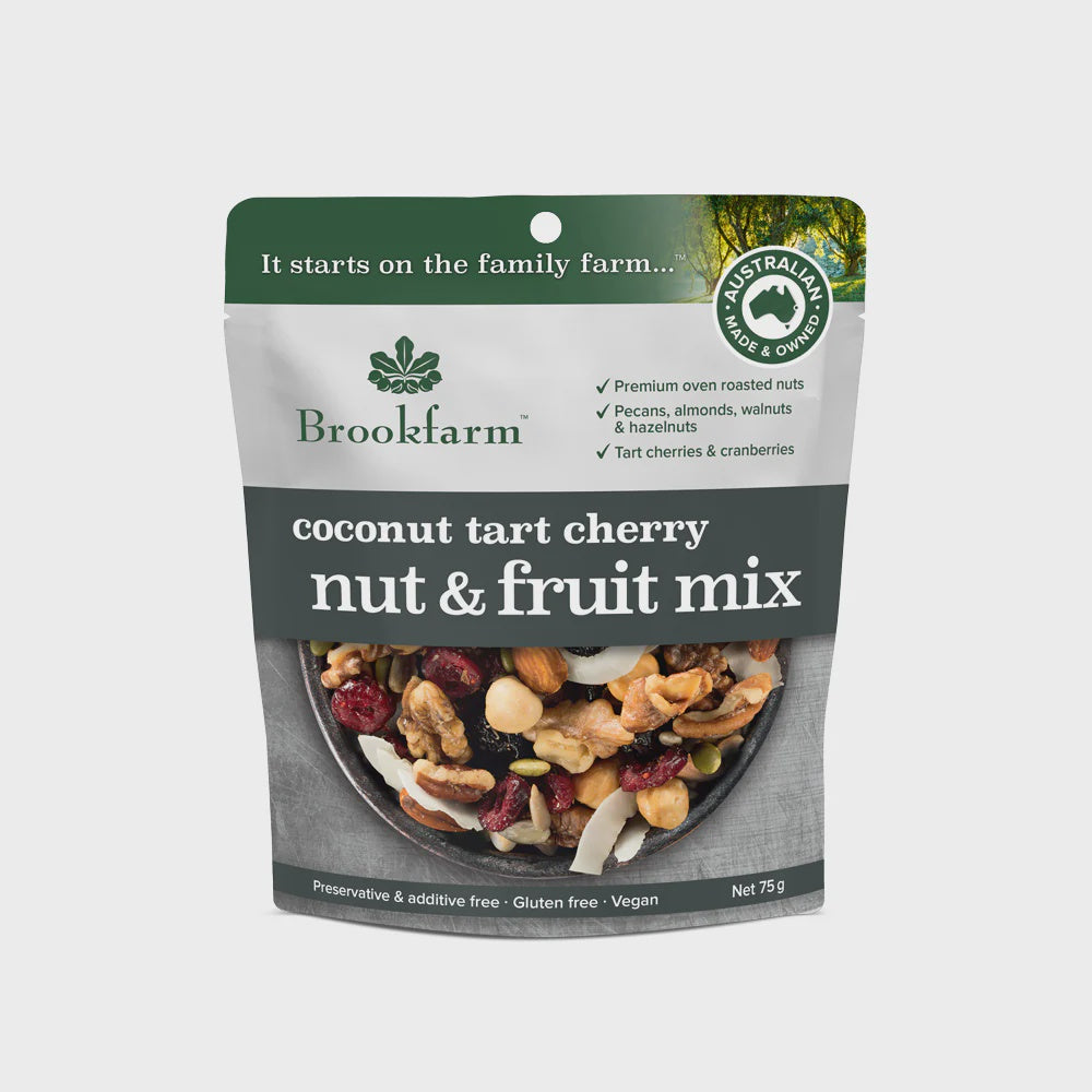 Brookfarm - Nut & Fruit Mix Coconut Tart Cherry 75g