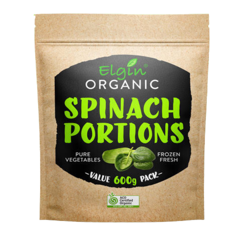 Elgin Organics - Frozen Organic Spinach Portions 600g