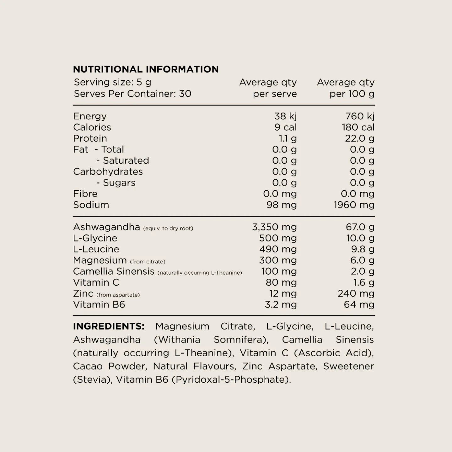 Switch - Adrenal Magnesium Support Chocolate 150g