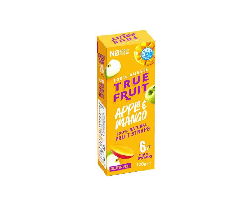 True Fruit - Apple and Mango Fruit Straps x 6 - 120g