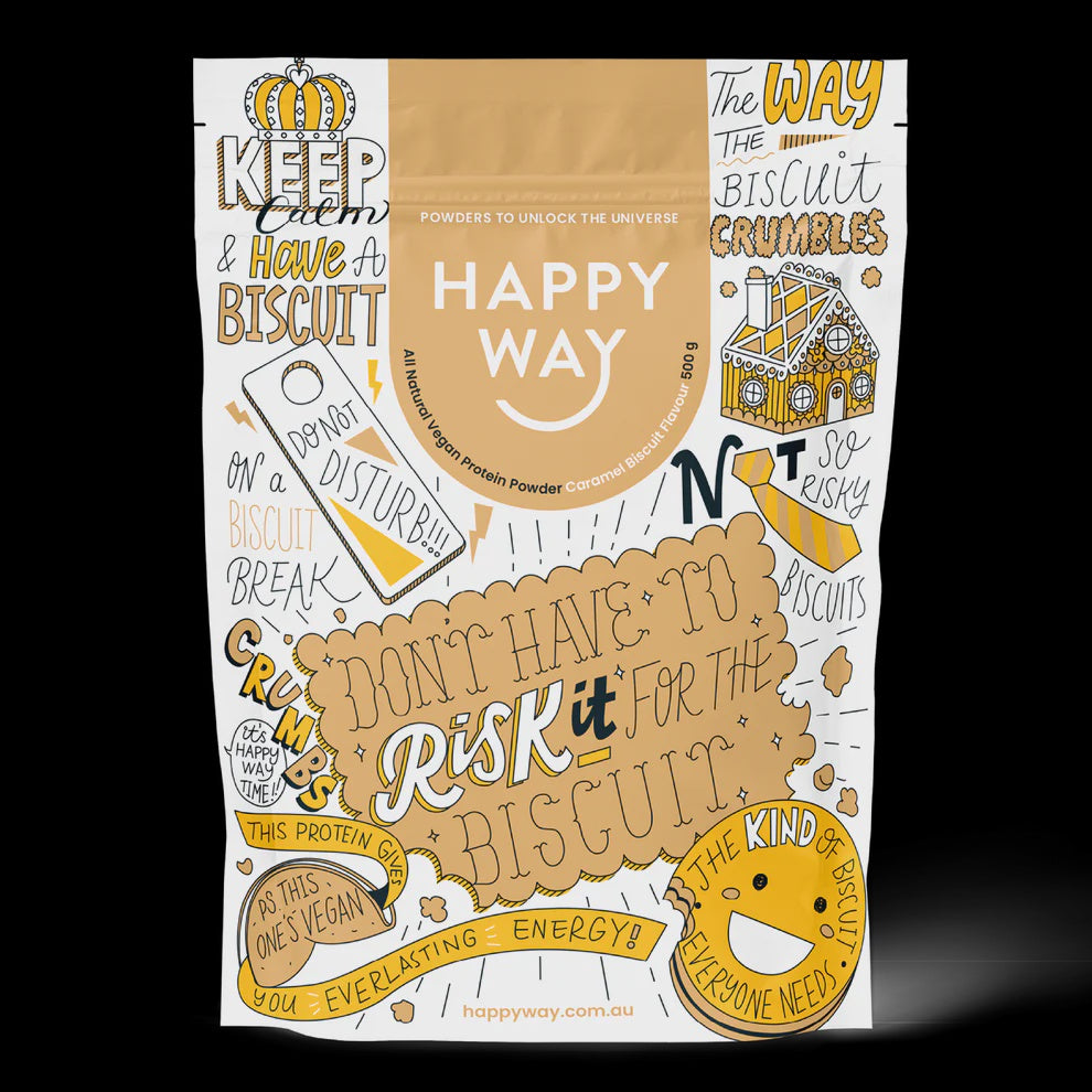 Happy Way - Vegan Protein Powder Caramel Biscuit