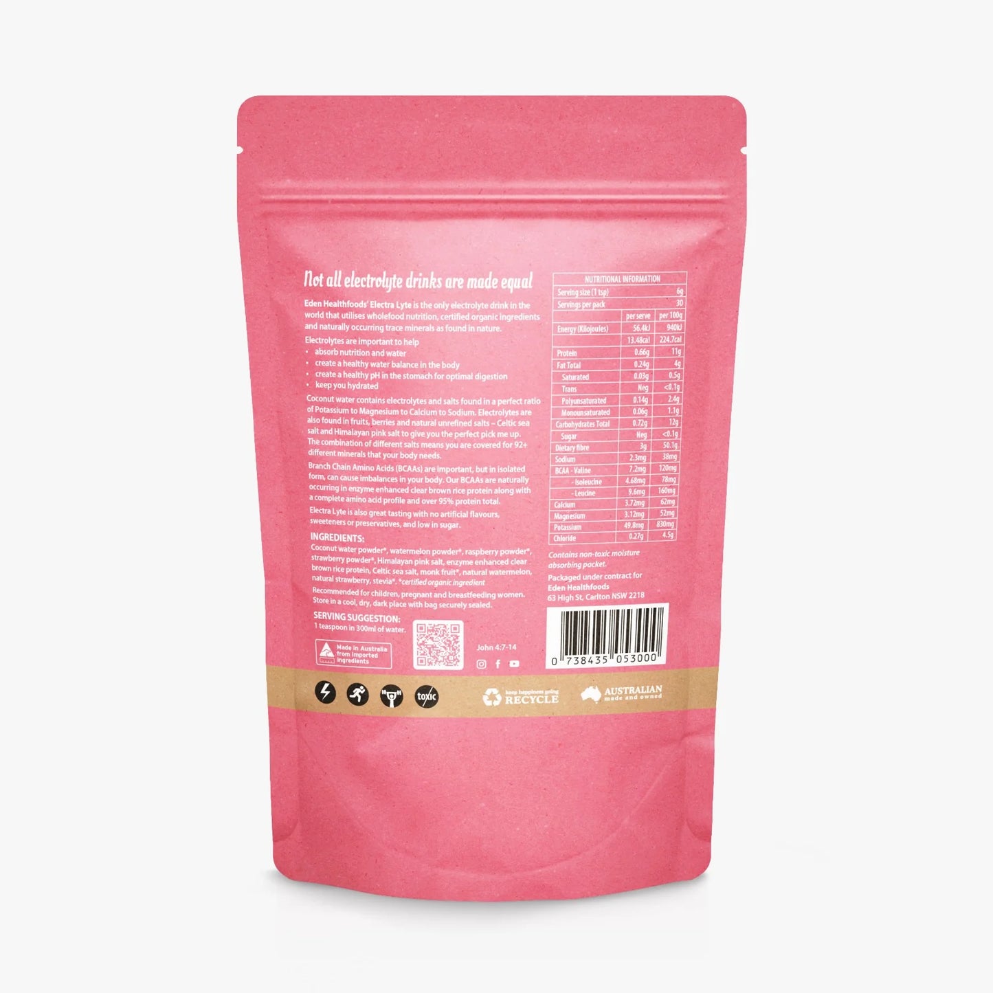 Eden Healthfoods - Electra-Lyte Watermelon/Berry & Celtic Salt 180g