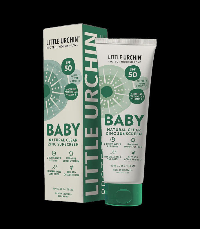 Little Urchin - Clear Zinc Baby 50+ Sunscreen 100g