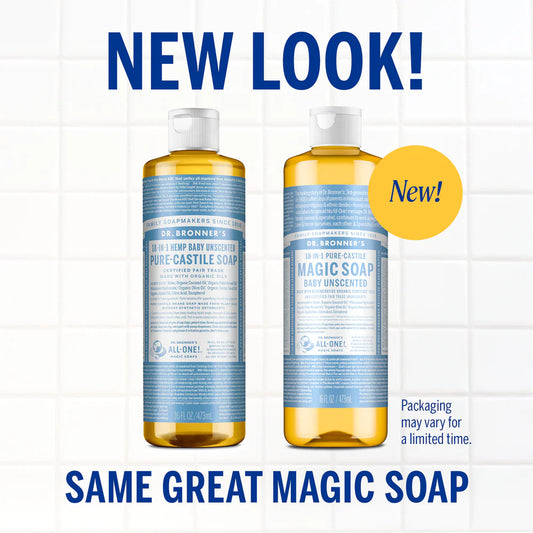 Dr Bronner's - Baby Unscented Pure Castile Magic Soap Liquid