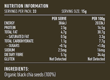 Lotus - Chia Seeds Black Organic 500g