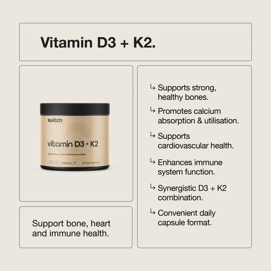 Switch - Vitamin D3 + K2 - 60 Capsules