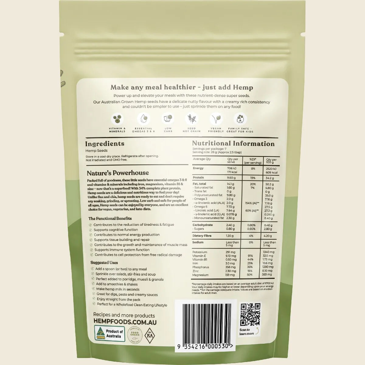 Hemp Foods Australia - Australian Hemp Seeds 200g