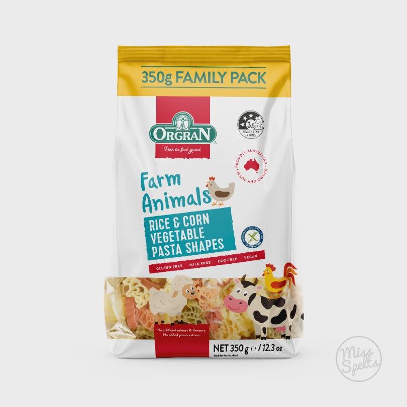 Orgran - Rice And Corn Farm Animal Pasta Gf