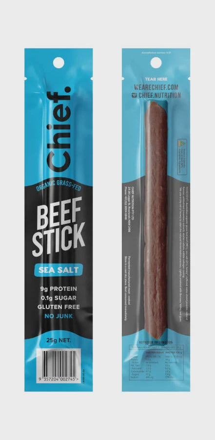 Chief - Organic Beef Sticks - Sea Salt