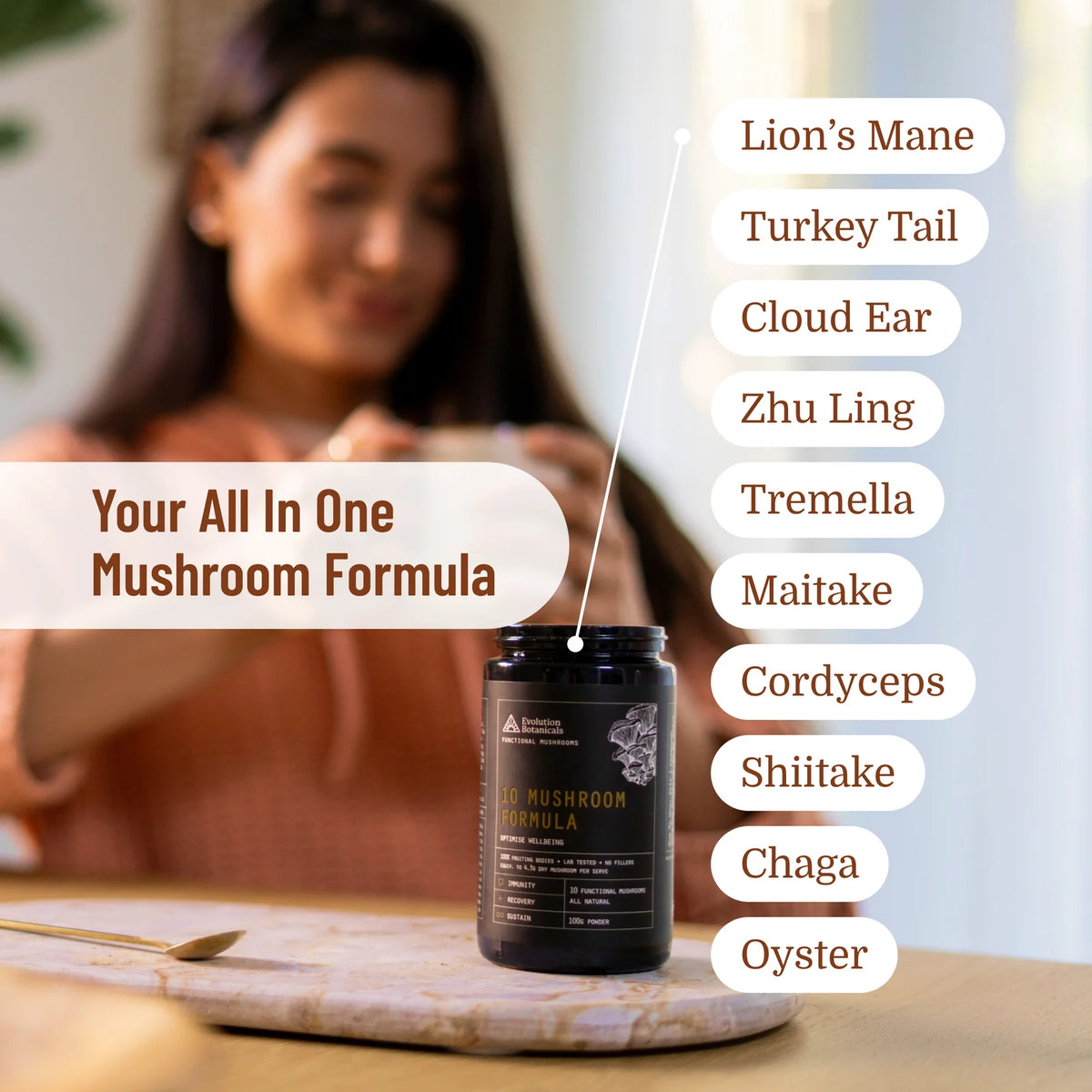 Evolution Botanicals - 10 Mushroom Formula