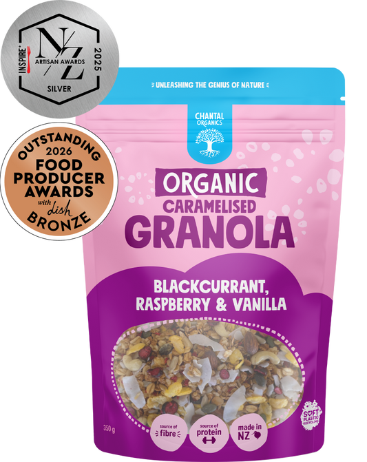 Chantal Organics -  Blackcurrant, Raspberry & Vanilla Granola 350g