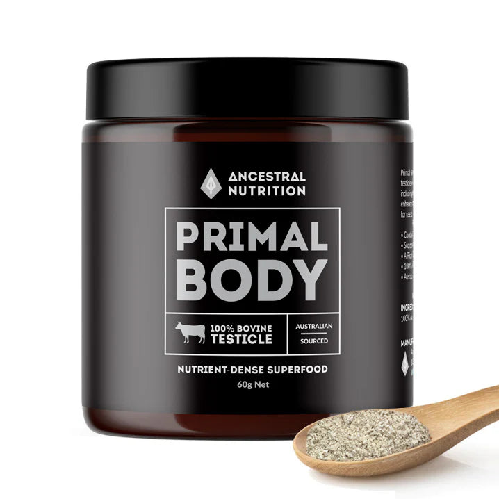 Ancestral Nutrition - Primal Body Grass Fed Bovine Testicle - Glenelg Health & Wholefoods