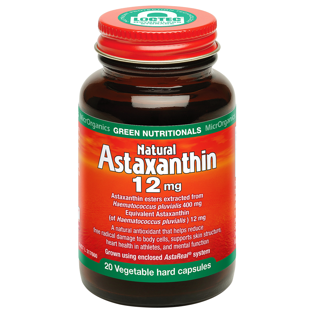 Green Nutritionals - Astaxanthin 12mg 20 capsules