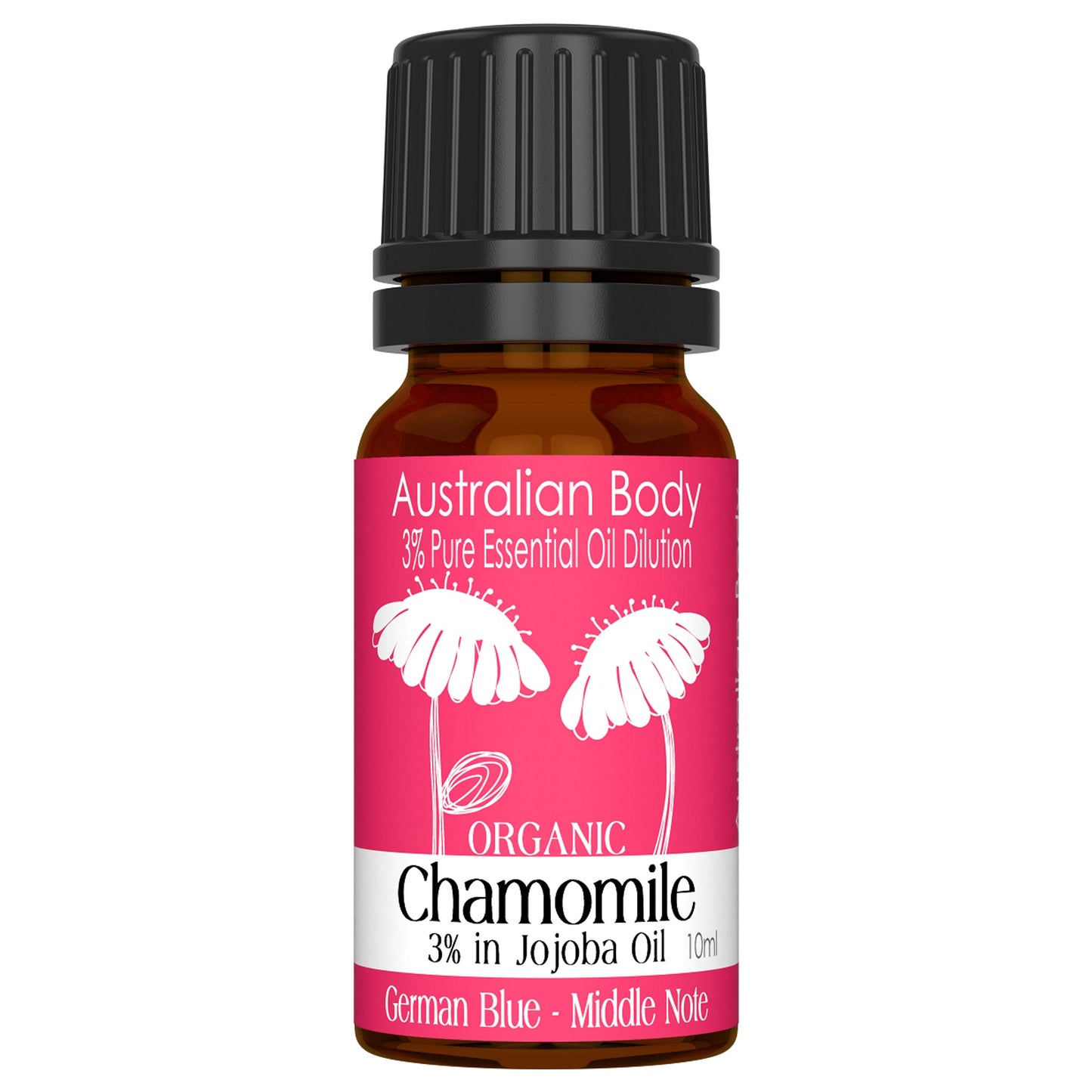 Australian Body - Chamomile (German Blue) - 3% Pure Organic Essential Oil in Organic Jojoba Oil 10ml