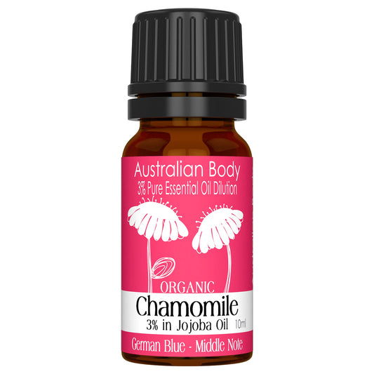 Australian Body - Chamomile (German Blue) - 3% Pure Organic Essential Oil in Organic Jojoba Oil 10ml