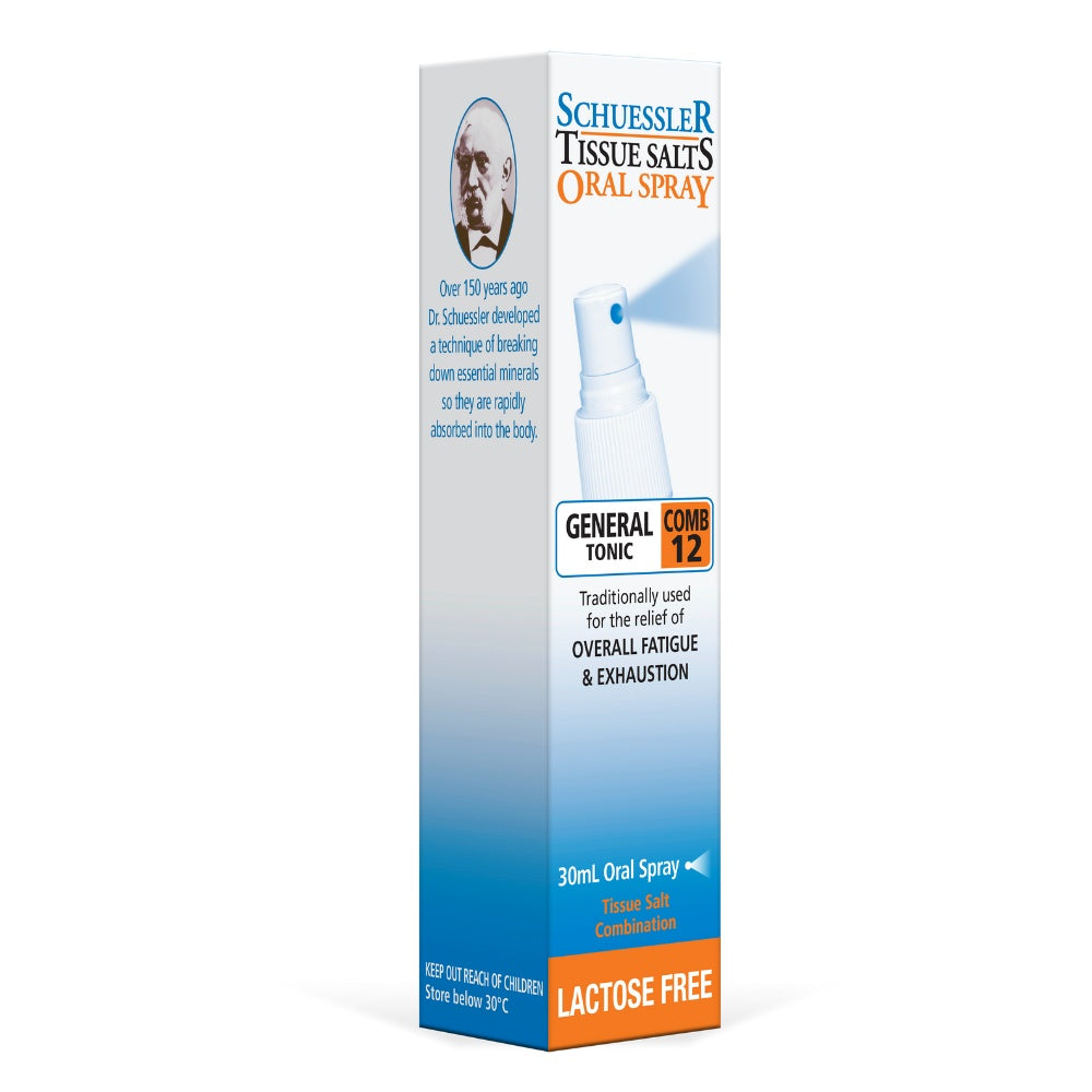 Schuessler Tissue Salts - Comb 12 General Tonic Spray  30ml