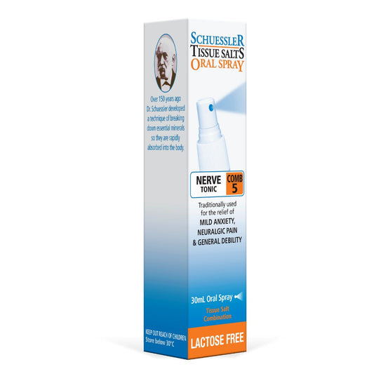 Schuessler Tissue Salts - Comb 5  Nerve Tonic Spray 30ml