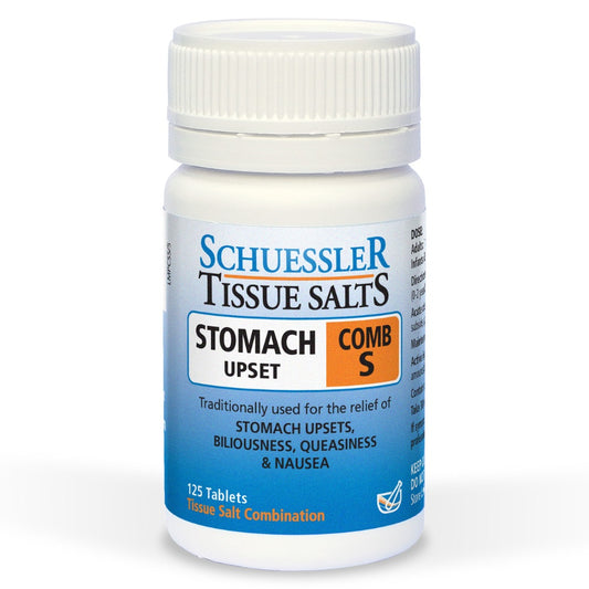 Schuessler Tissue Salts -  Comb S Stomach Upset 125 Tablets