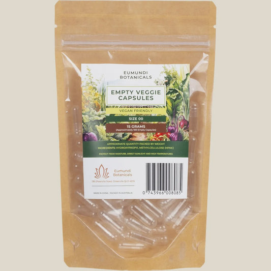 Eumundi Botancials - Empty Veggie Caps Size 00 100 Capsules