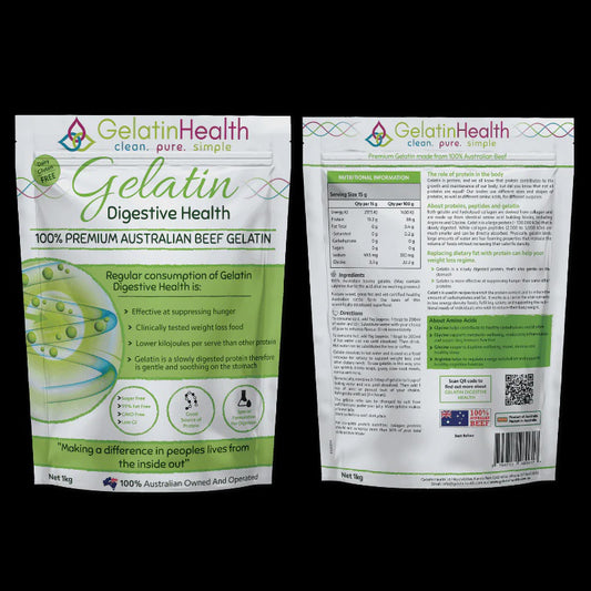 Gelatin Health -  Digestive Health 100 % Premium Beef Gelatin 500g