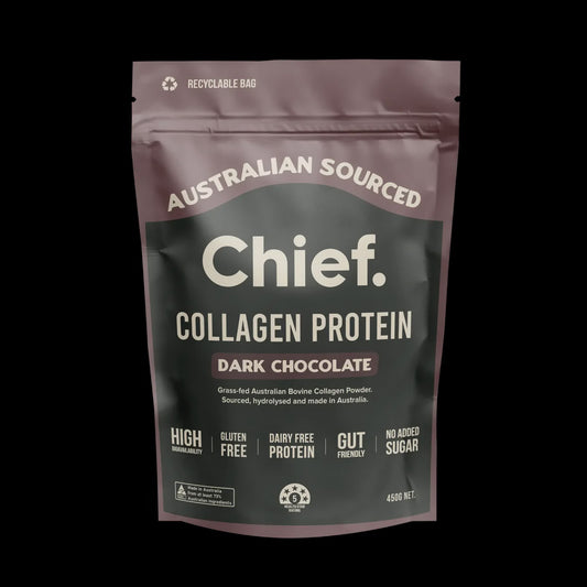 Chief - Collagen Protein Powder Dark Chocolate 450g - Glenelg Health & Wholefoods