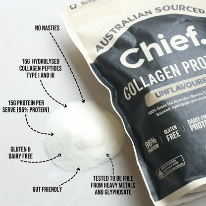 Chief - Collagen Protein Powder Unflavoured 450g - Glenelg Health & Wholefoods