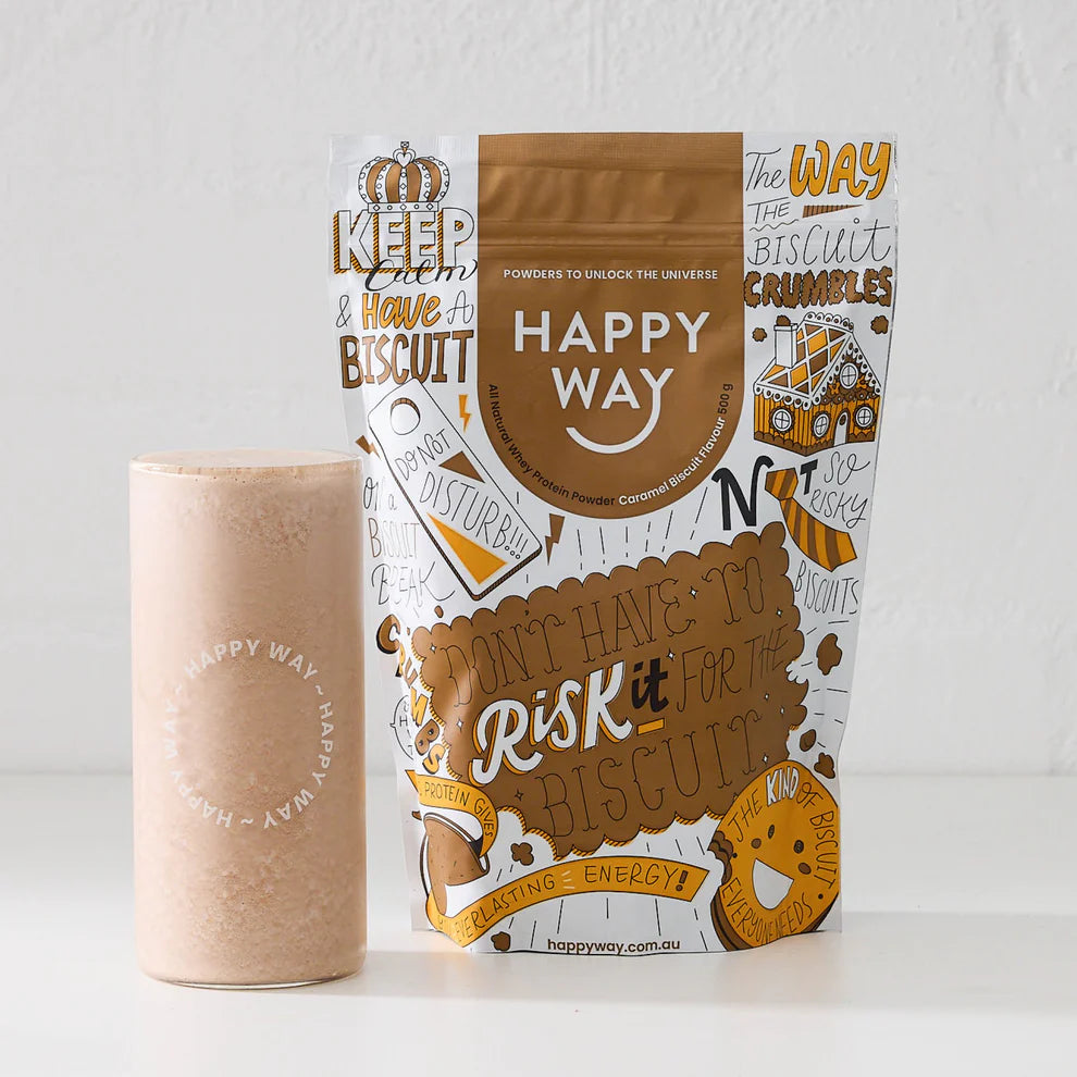 Happy Way - Whey Protein Powder Caramel Biscuit