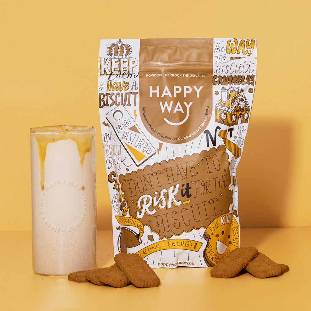 Happy Way - Whey Protein Powder Caramel Biscuit