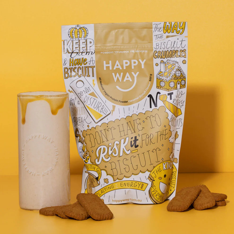 Happy Way - Vegan Protein Powder Caramel Biscuit