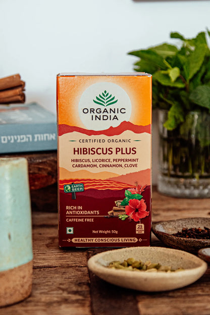 Organic India - Hibiscus Plus Tea 25 Bags