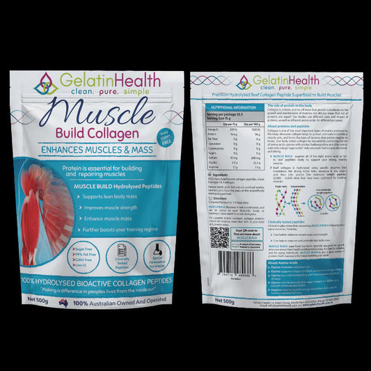 Gelatin Health - Muscle Build Collagen 500g