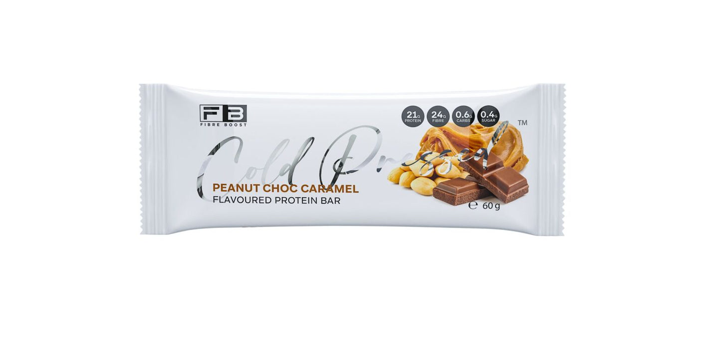 Fibre-Boost - Cold Pressed Protein Bar - Peanut Choc Caramel 60g