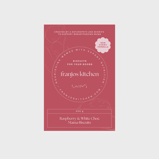 Franjos Kitchen - Raspberry & White Choc Mama Biscuits