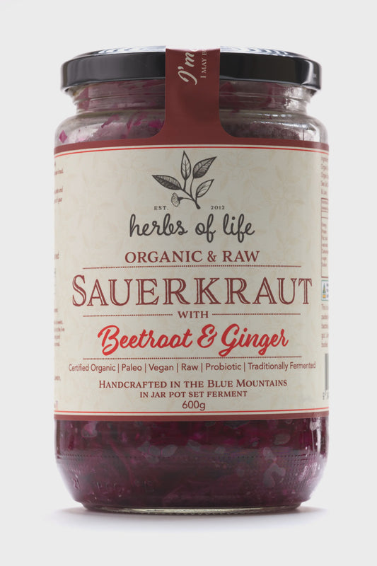 Herbs of Life - Sauerkraut Green Cabbage Beetroot & Ginger