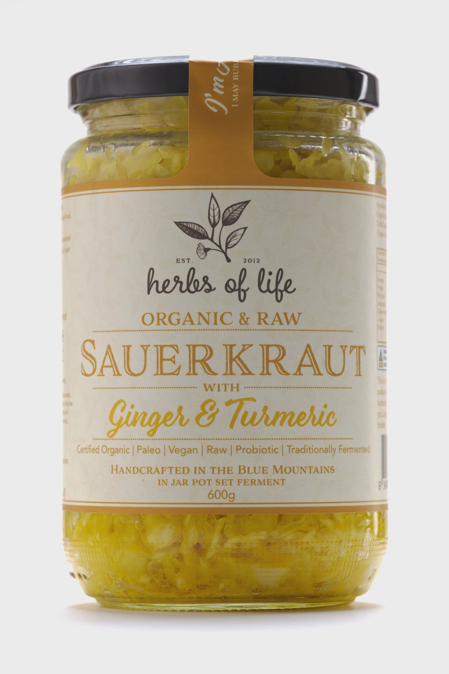 Herbs of Life - Sauerkraut  Ginger & Turmeric