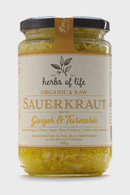 Herbs of Life - Sauerkraut  Ginger & Turmeric